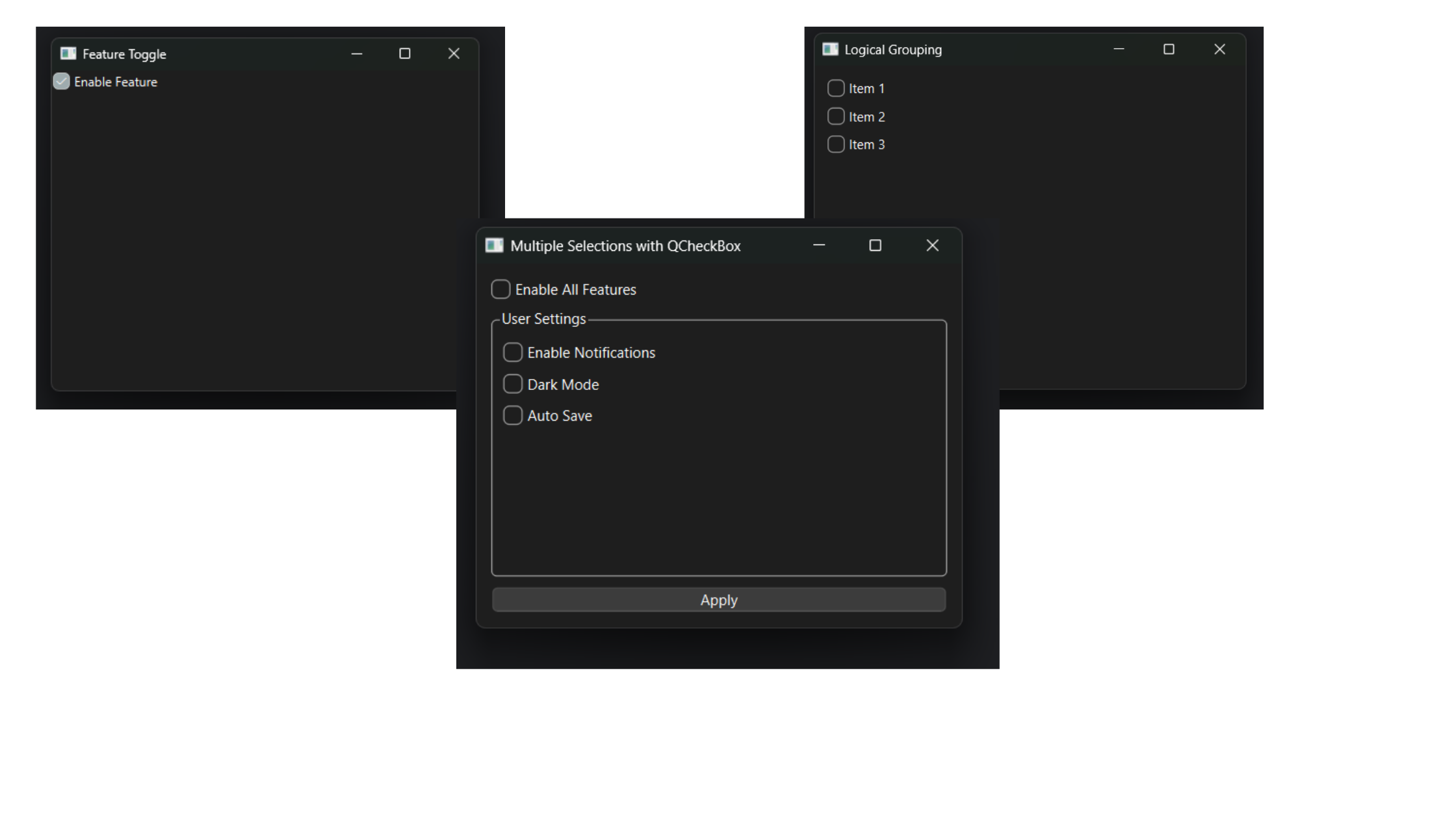 QCheckBox for Multiple Selections in PySide6